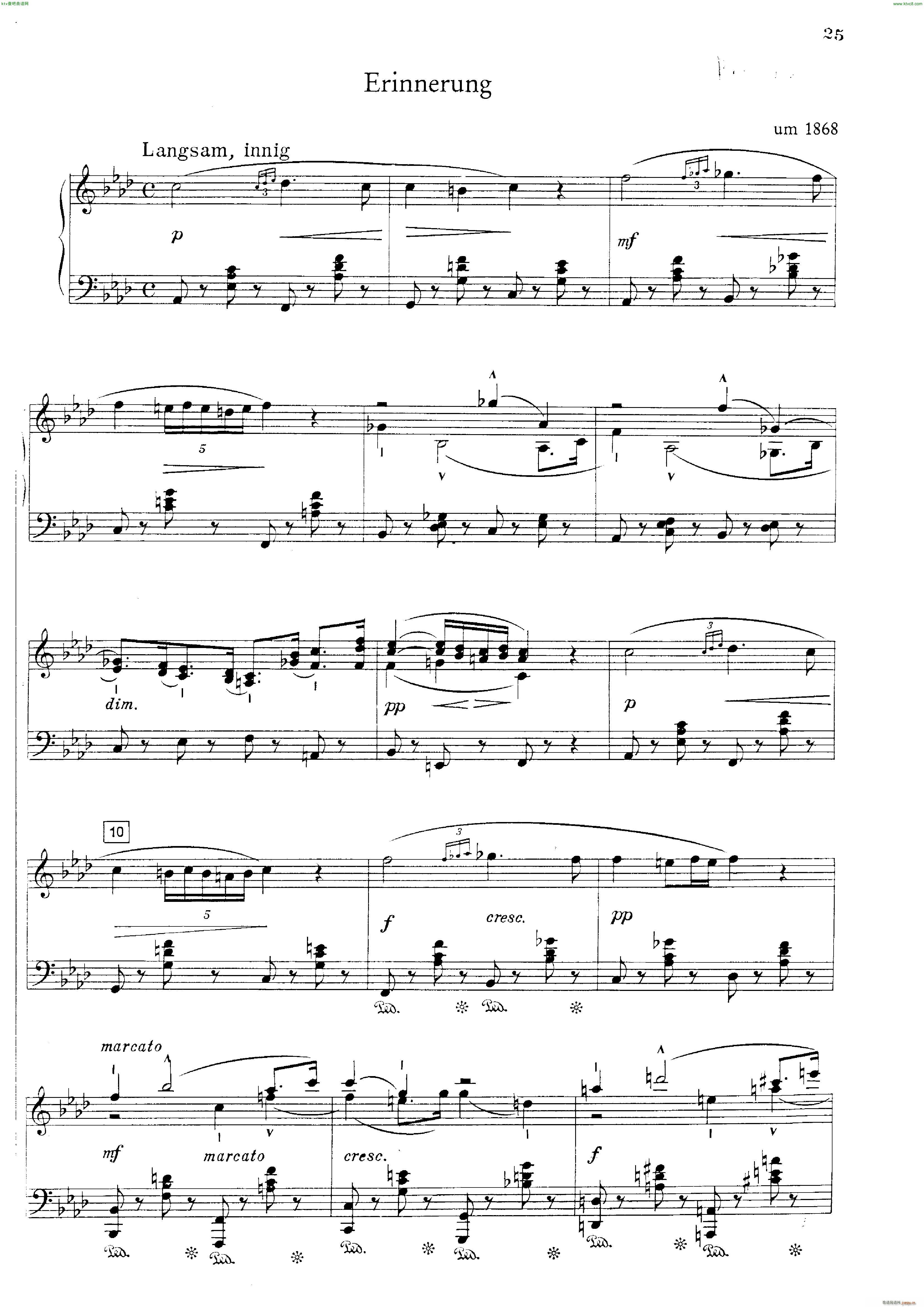 Bruckner Erinnerung(钢琴谱)1