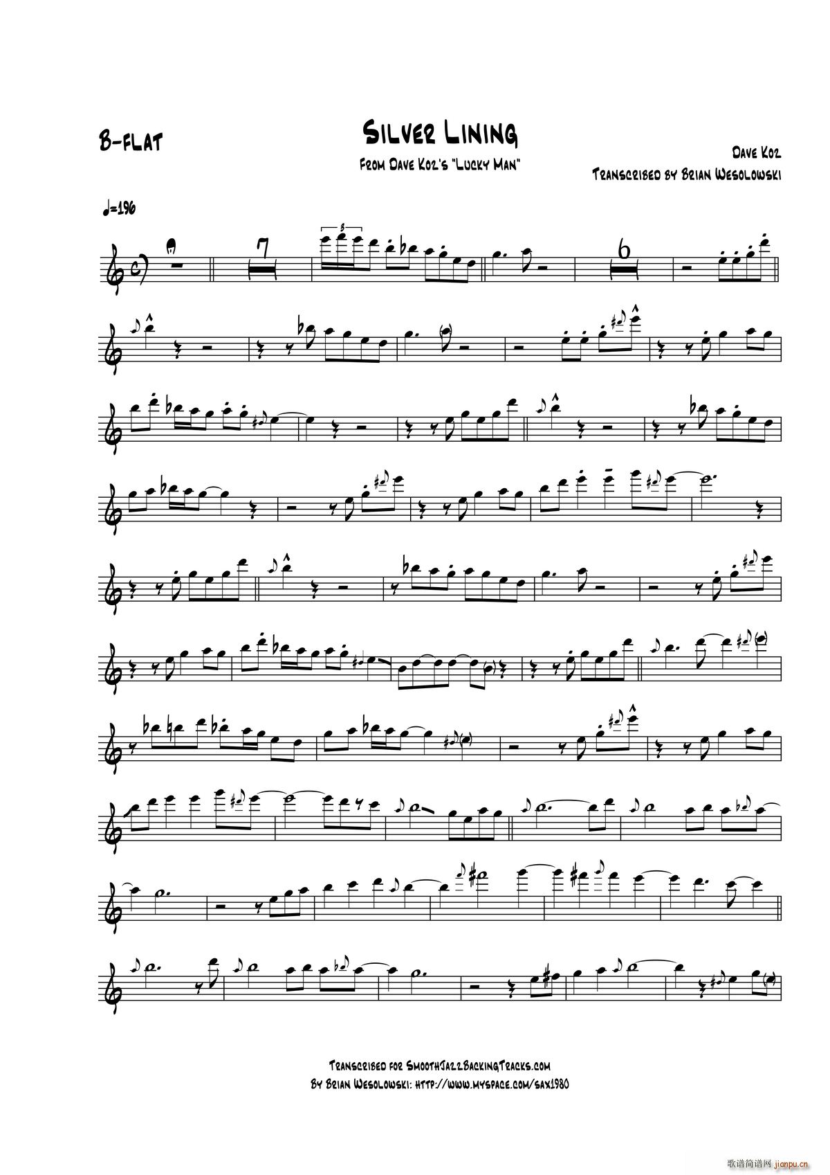 Silver Lining 次中音萨克斯(十字及以上)1