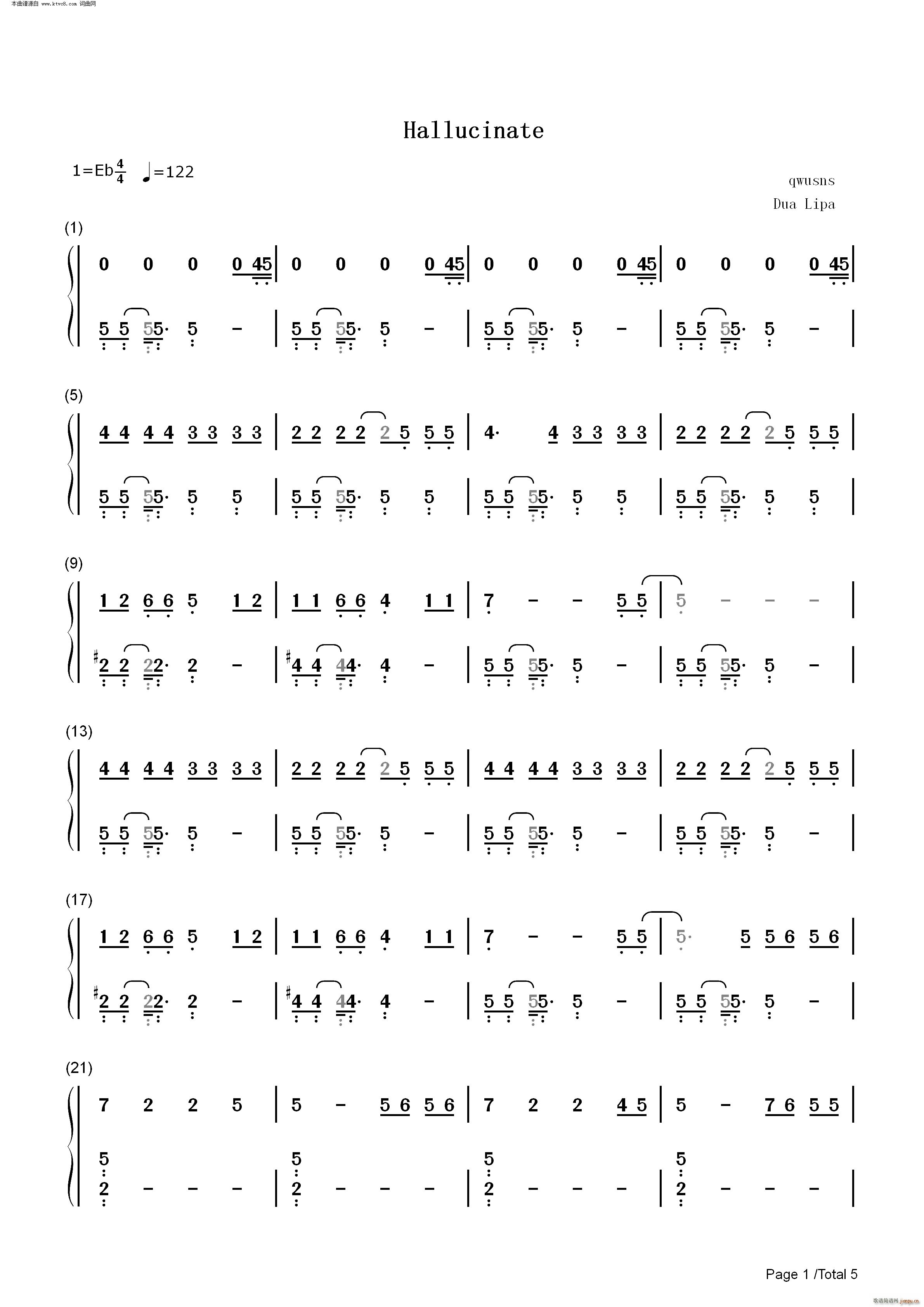 Hallucinate(钢琴谱)8