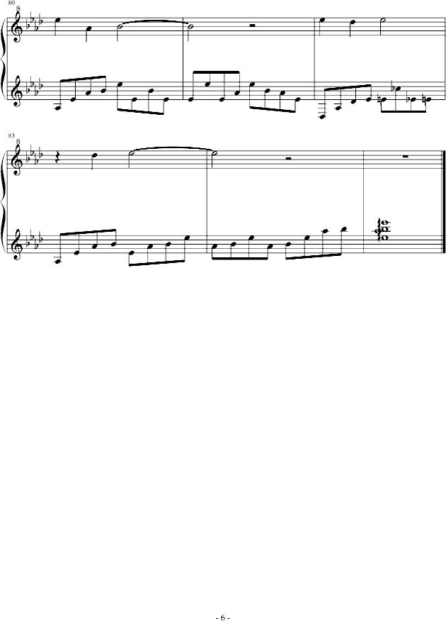 天黑黑(钢琴谱)6