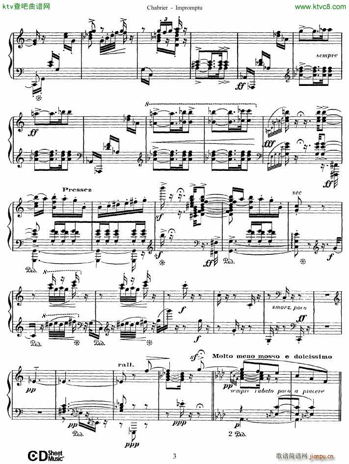 Chabrier Impromptu(钢琴谱)3