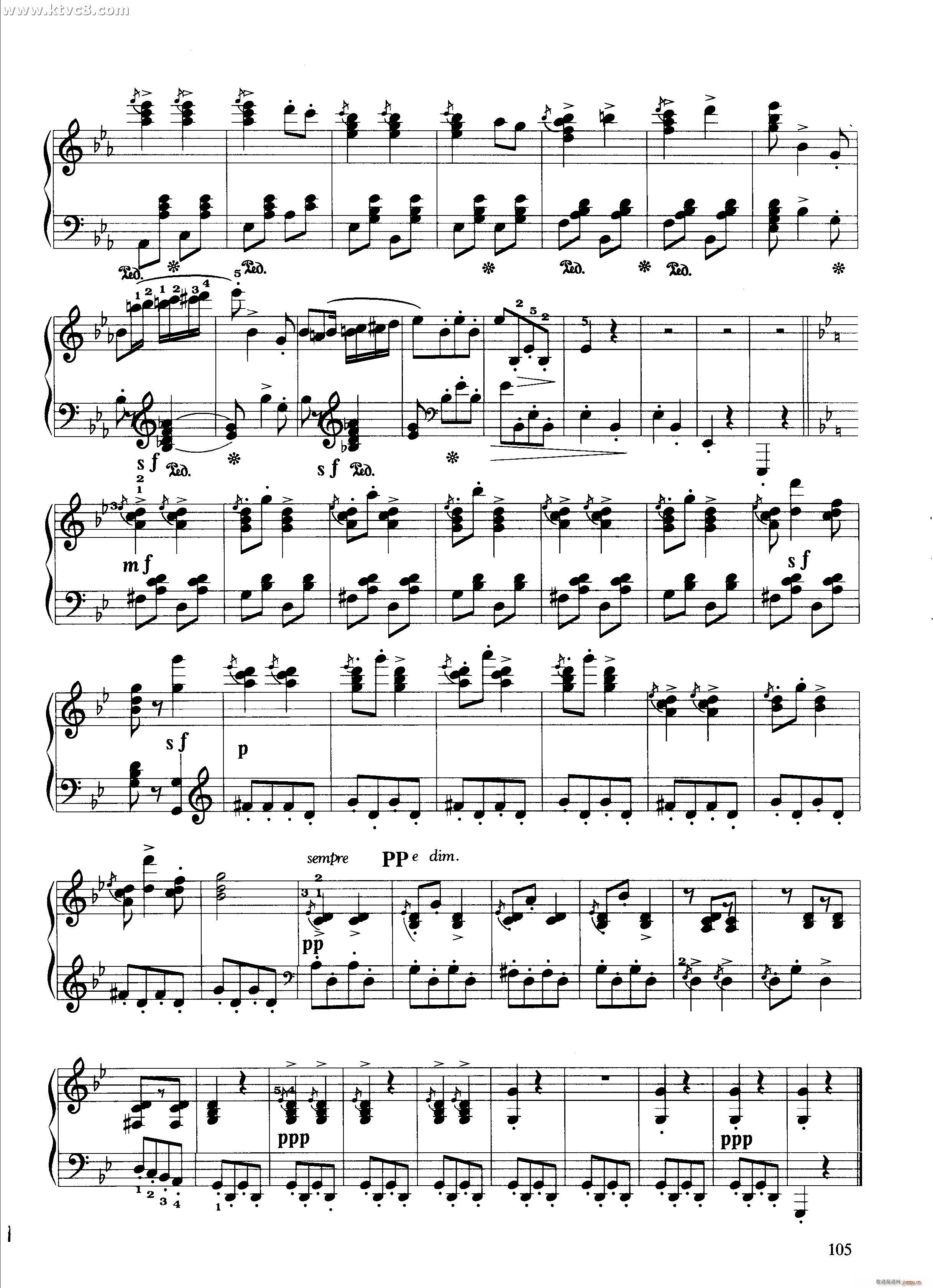 中国小夜曲(钢琴谱)3