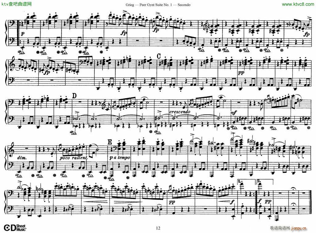 Peer Gynt Suite No 1(钢琴谱)12