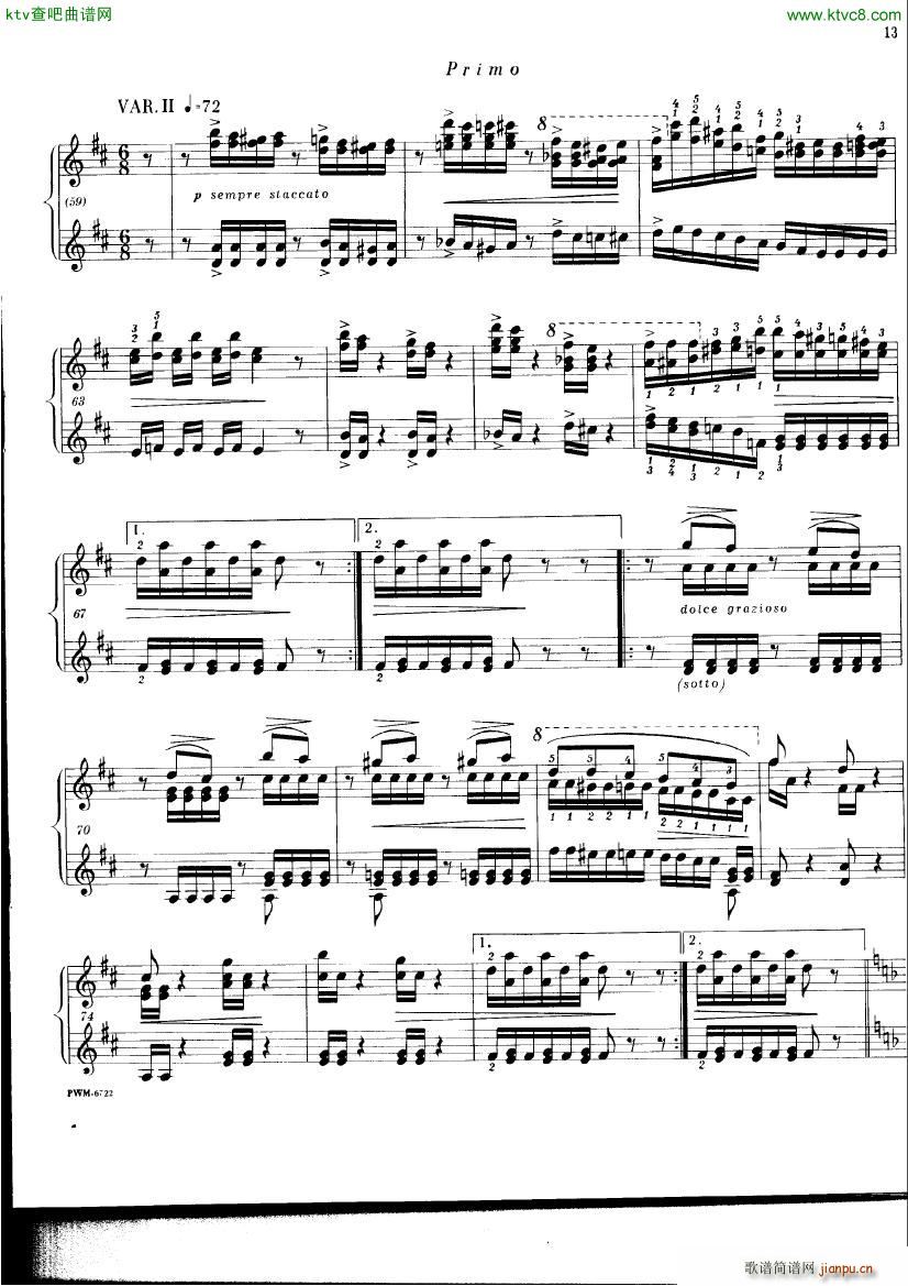 Chopin ekier variations in D(钢琴谱)11