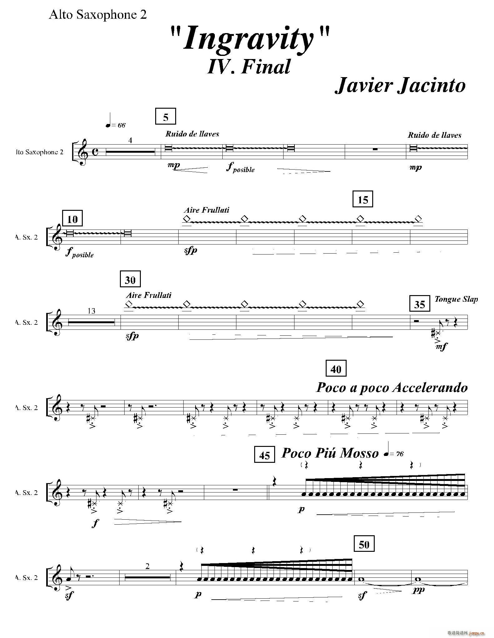 Ingravity 第四乐章 第二中音萨克斯(十字及以上)1