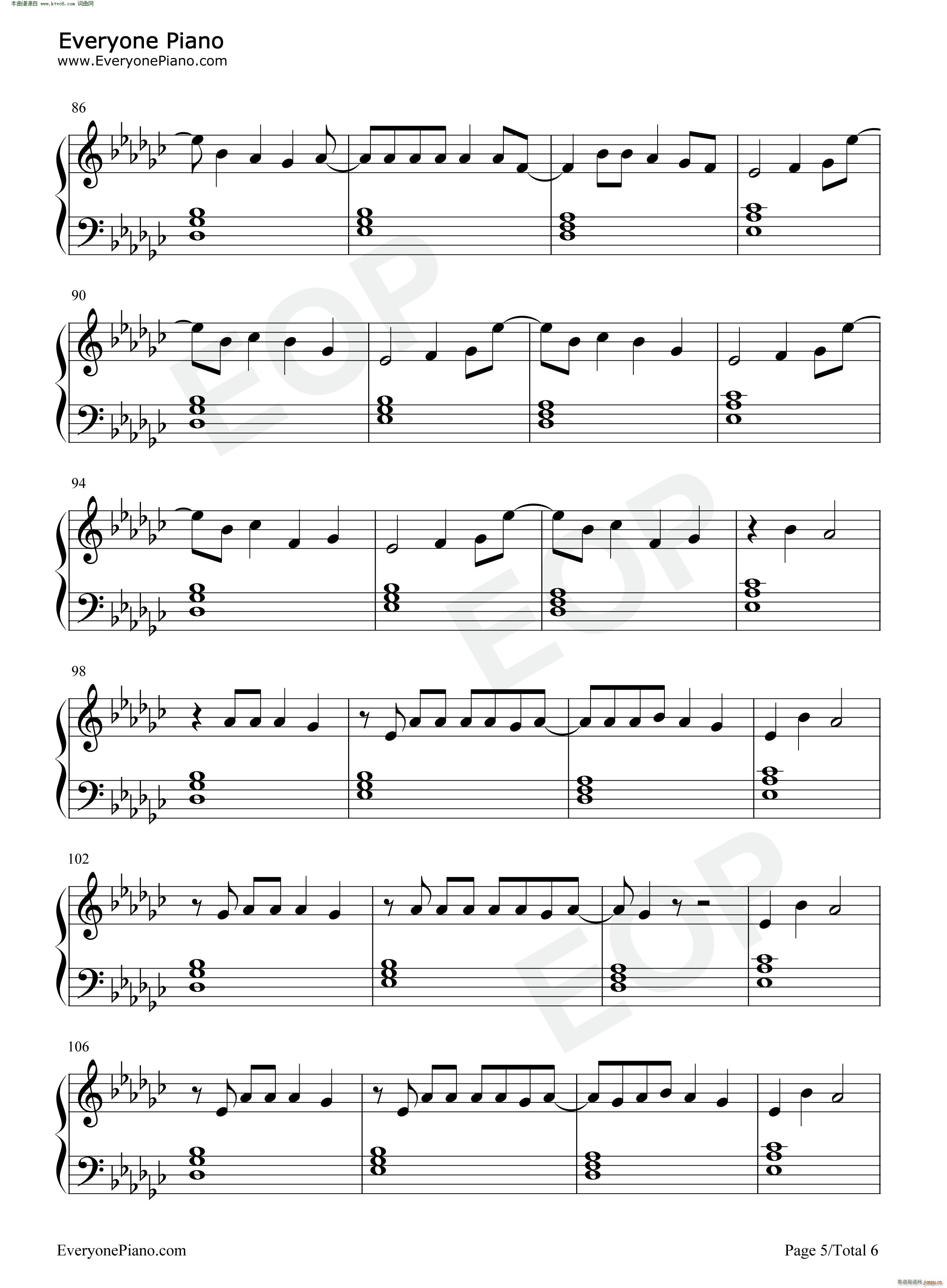 Lifes A Mess(钢琴谱)5