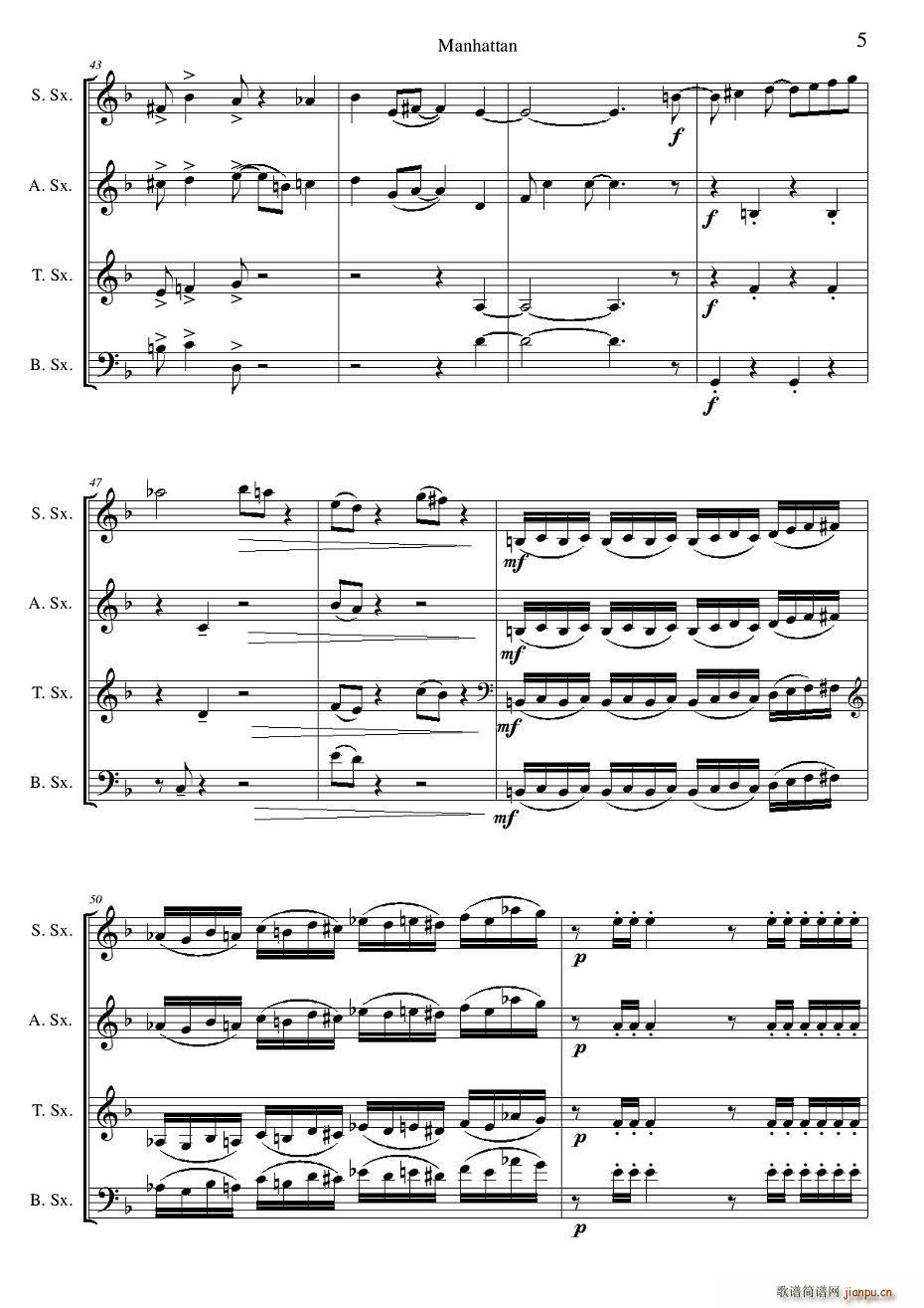 Manhattan score(总谱)5