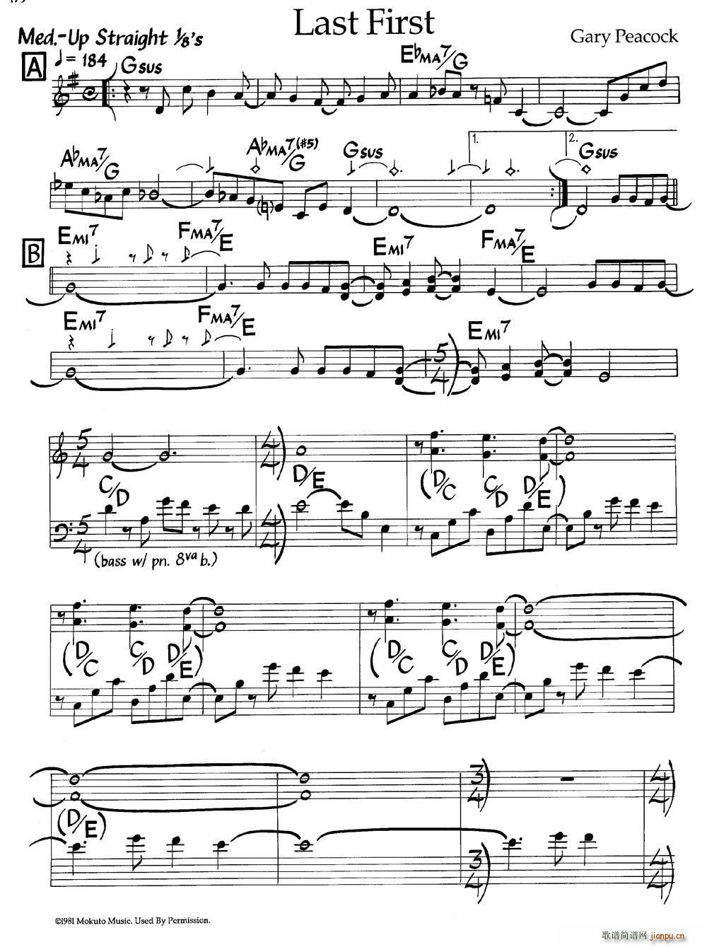 Last First(钢琴谱)1