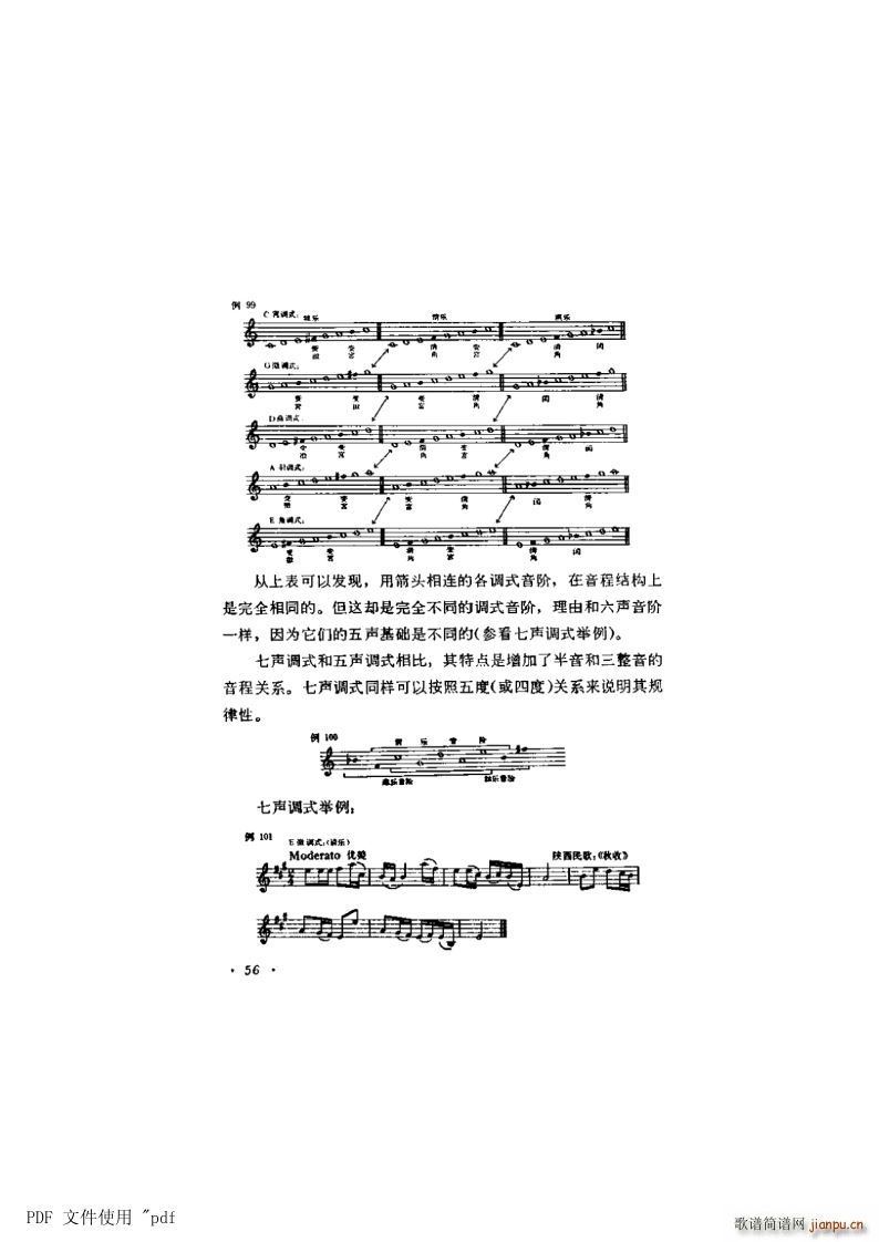 其他 第5章 第56页 第5节 七声调式(十字及以上)1