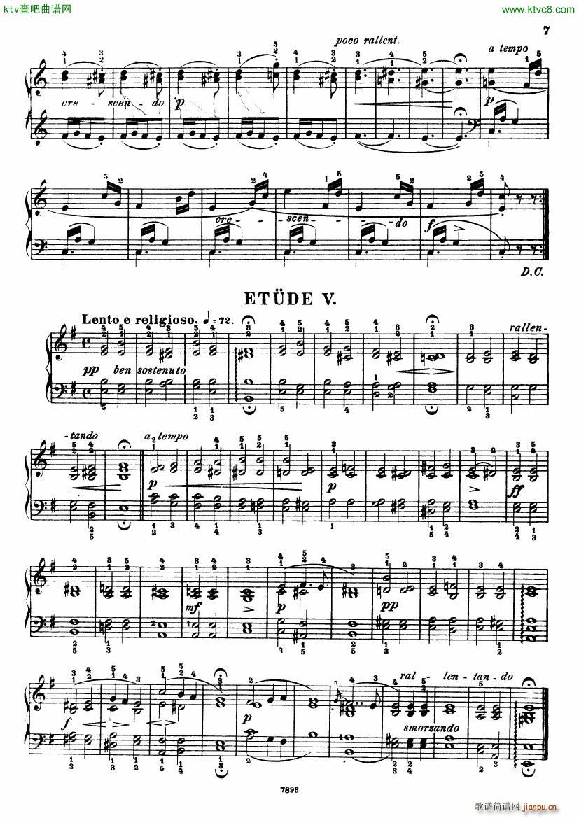 Henri Bertini 1798 1876 25 Easy Etudes Op 100(钢琴谱)8