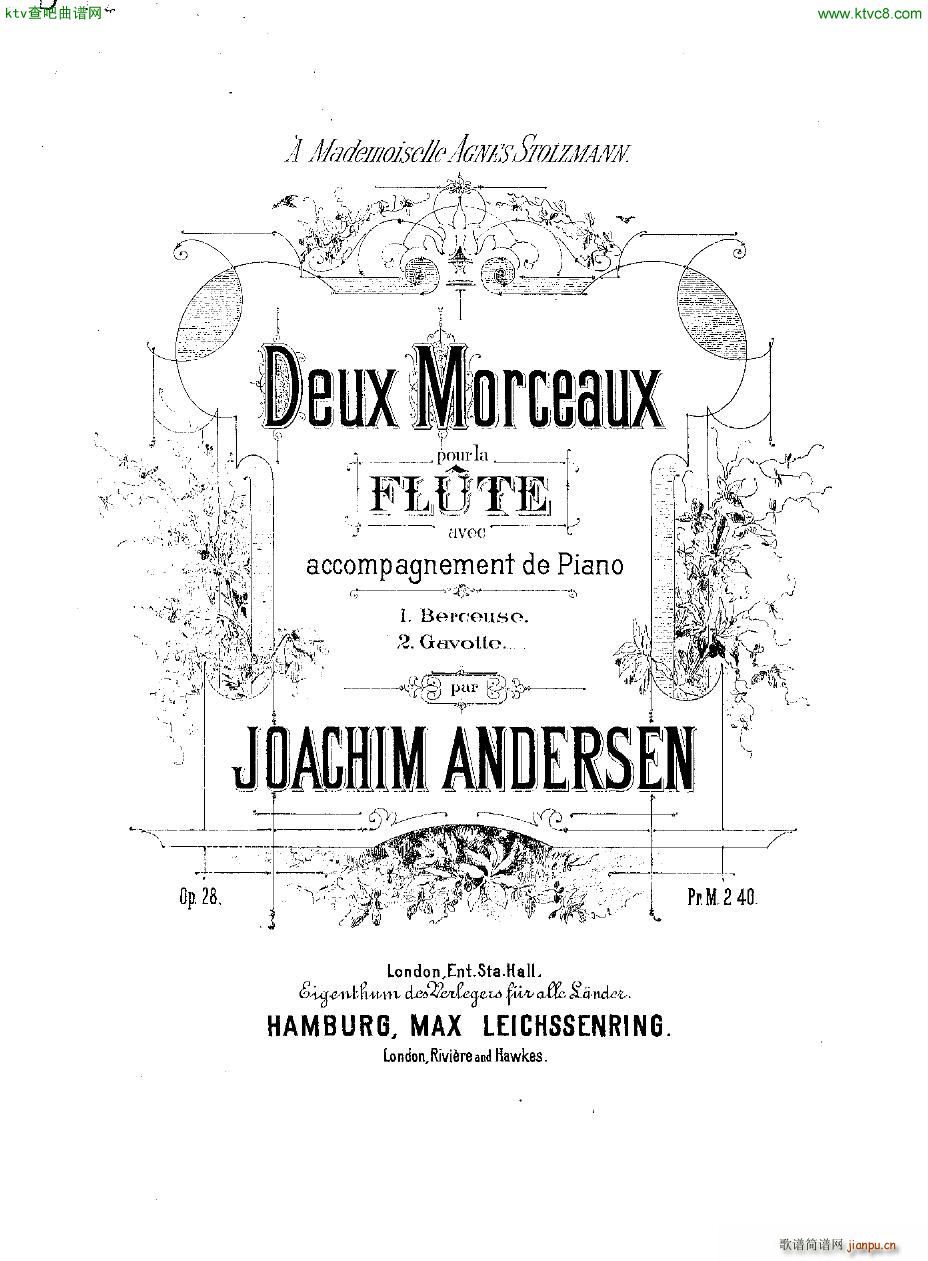 Andersen op 28 Deux morceaux fl pno(钢琴谱)1