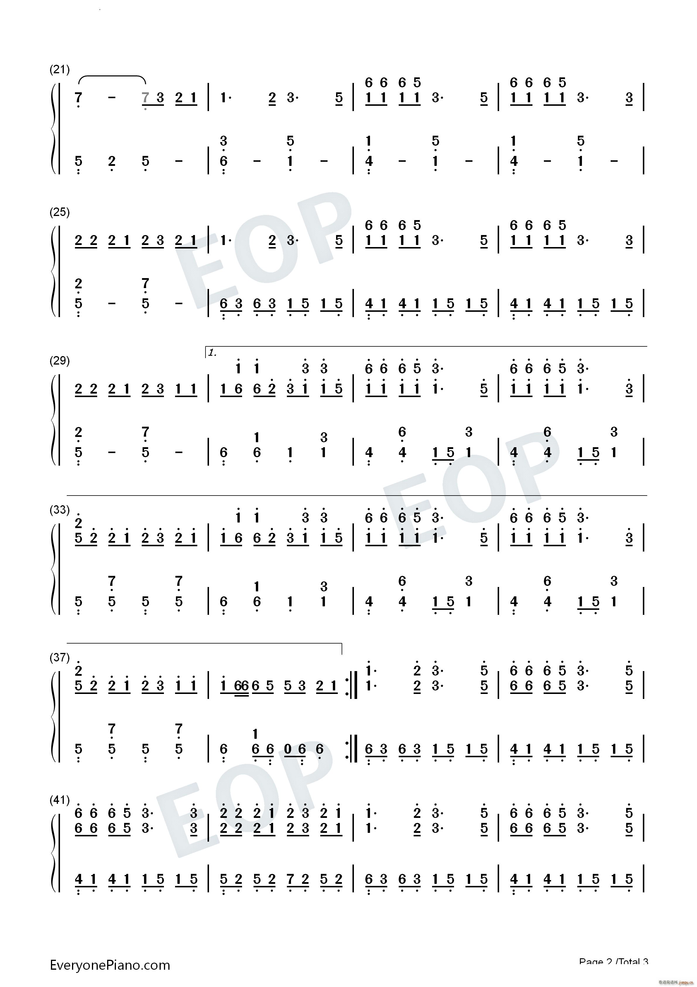 My Stupid Heart 我愚蠢的心抖音热歌(钢琴谱)7