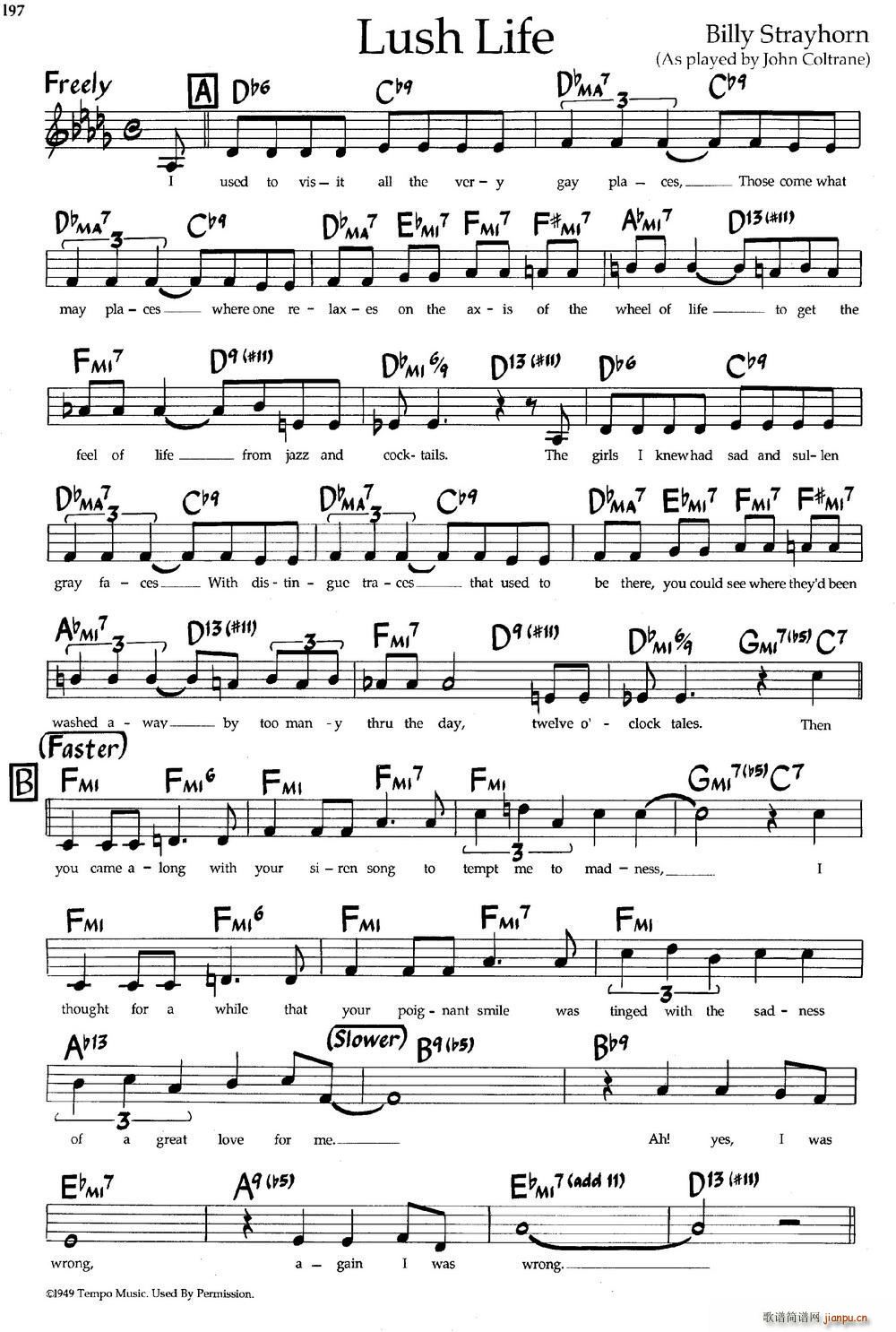 Lush Life 爵士钢琴曲(钢琴谱)1