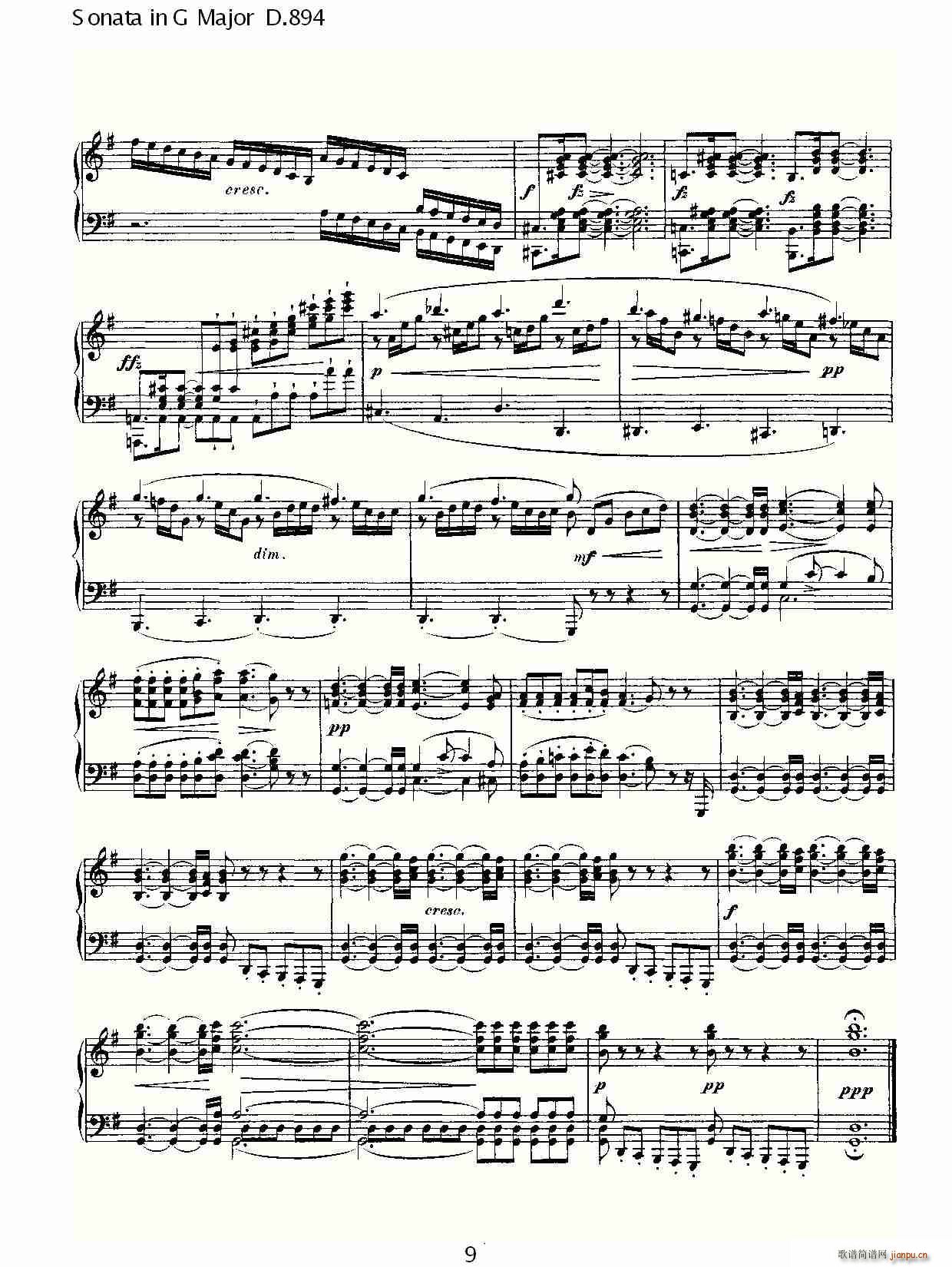Sonata in G Major D.894(十字及以上)9