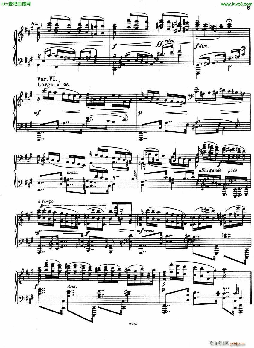 Glazunov Theme et Variations Op 72(钢琴谱)5