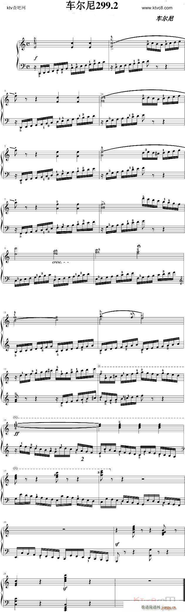 练习曲299 2(钢琴谱)1