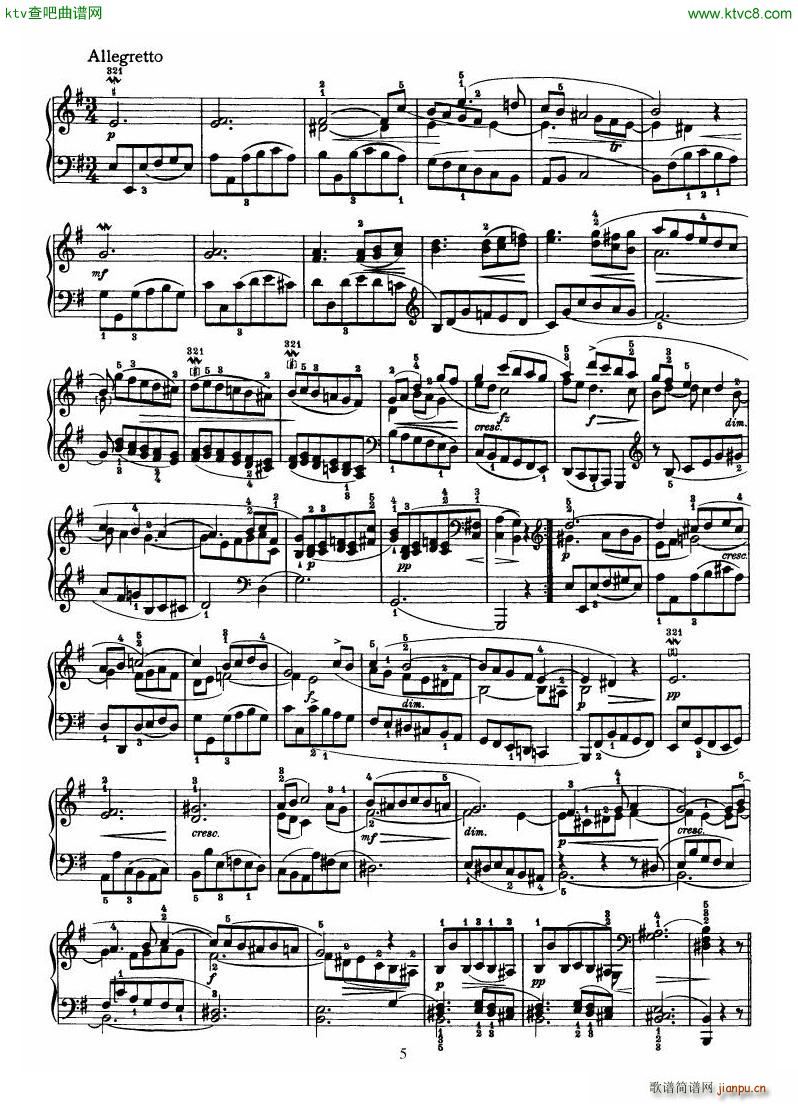 Haydn Piano Sonata No 31 In E(钢琴谱)5