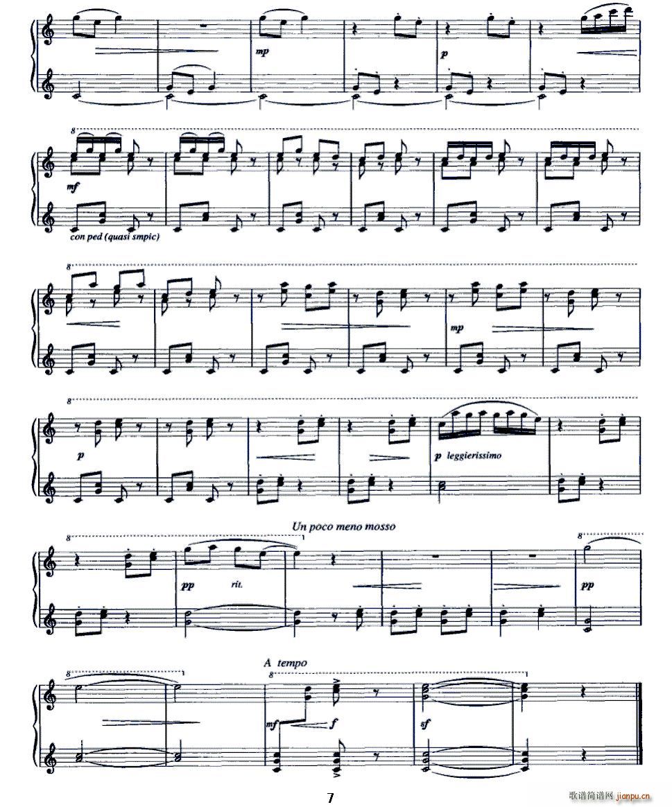 小奏鸣曲 幸福的童年(钢琴谱)7