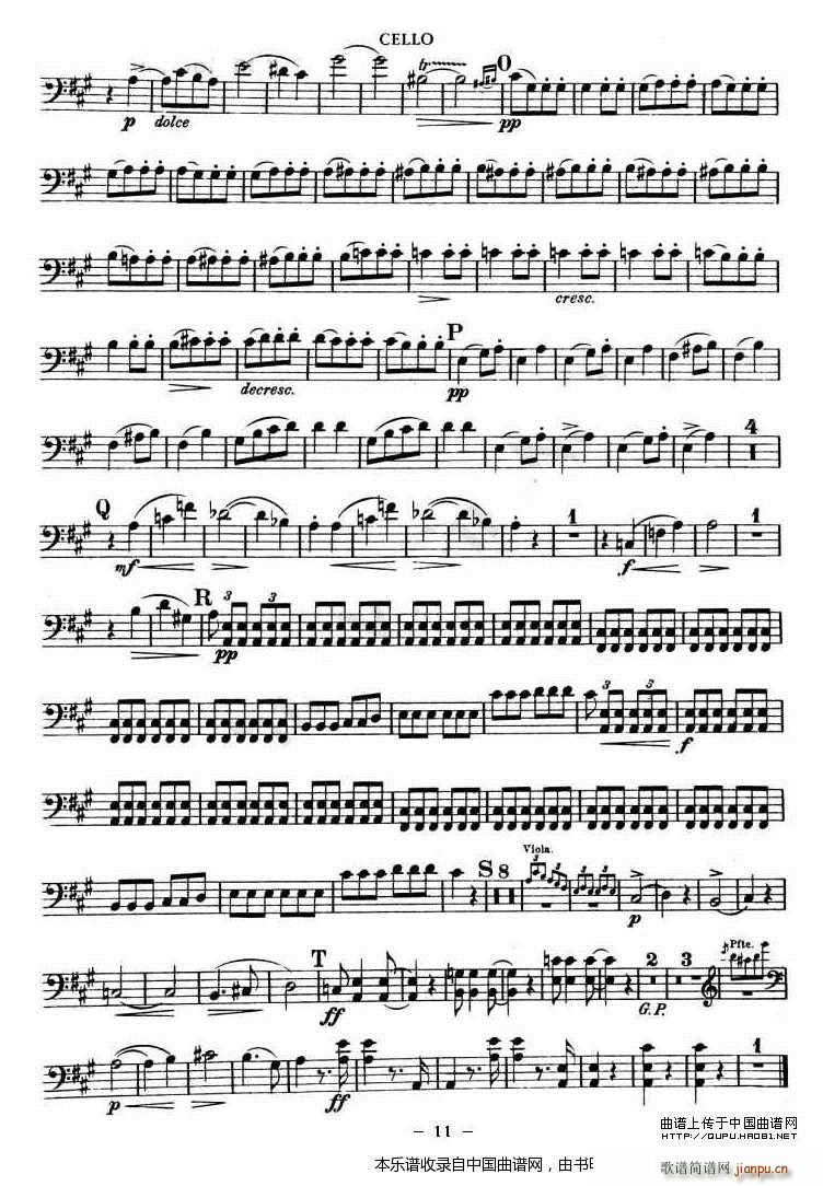 TROUT QUARTET 大(大提琴谱)11