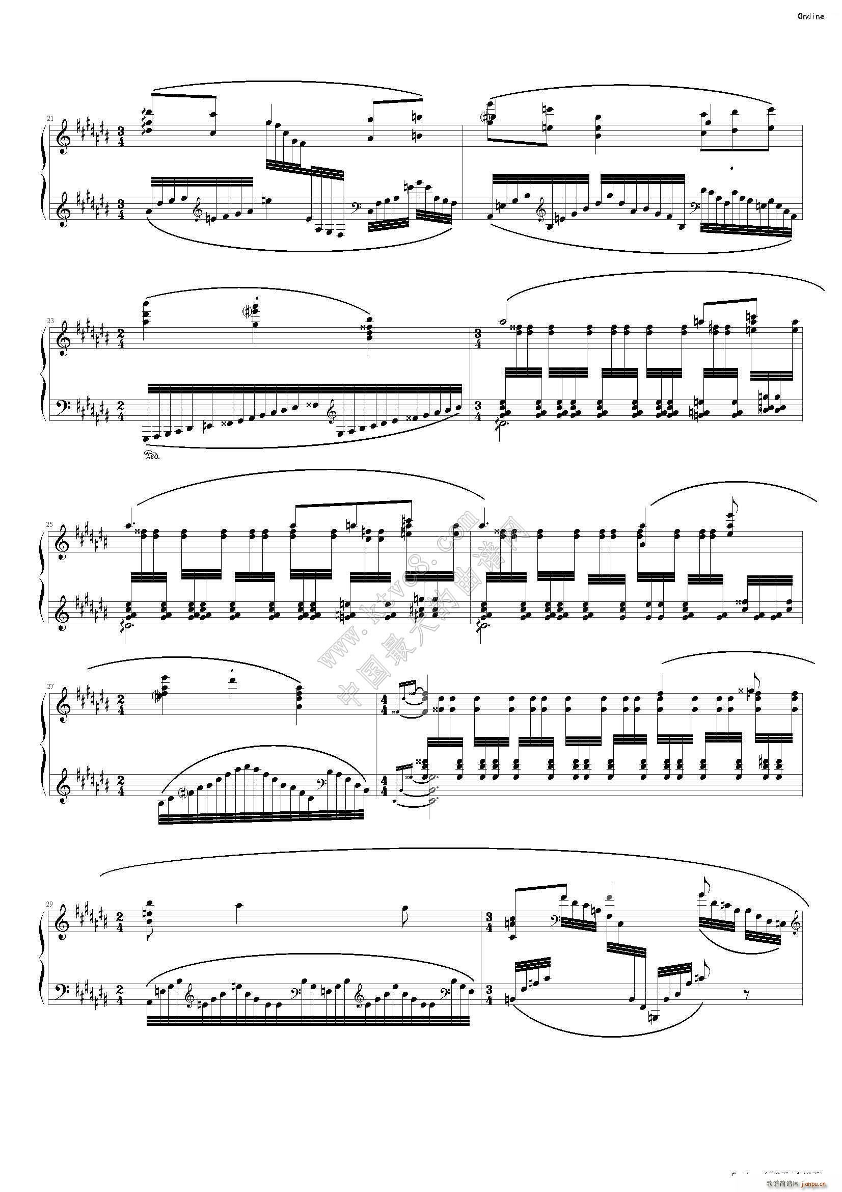 拉威尔 水妖(钢琴谱)3