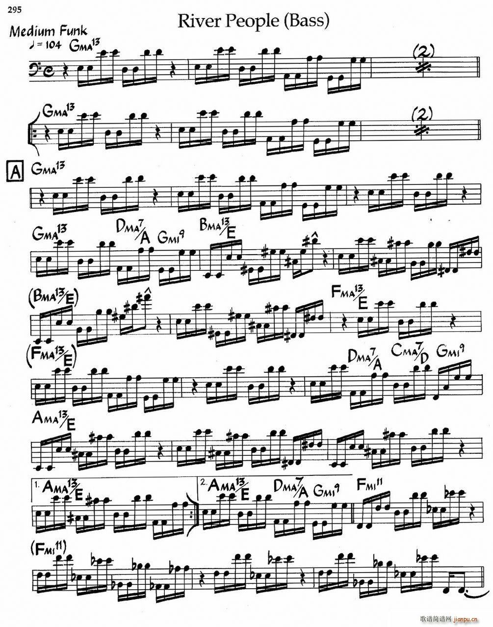 River People Bass 爵士钢琴曲(钢琴谱)1