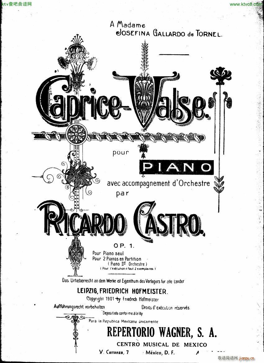 Castro Caprice Valse Op1(钢琴谱)1