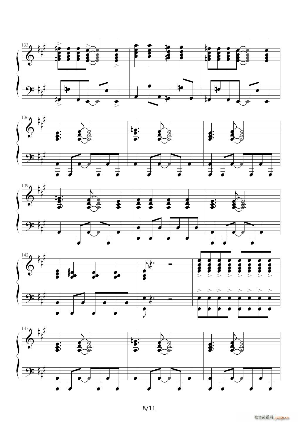 铃儿响叮当 变奏曲 降E调(钢琴谱)8