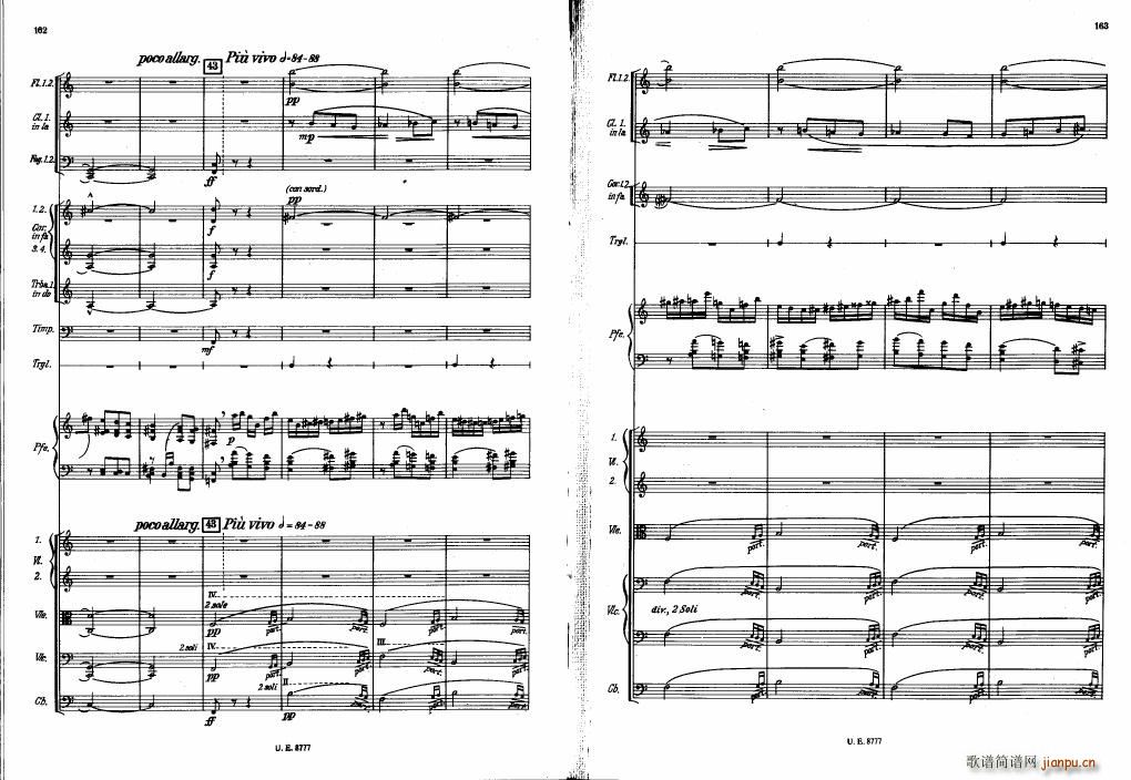 Bartok SZ 83 Piano Concerto No1 Full Score 二(钢琴谱)41