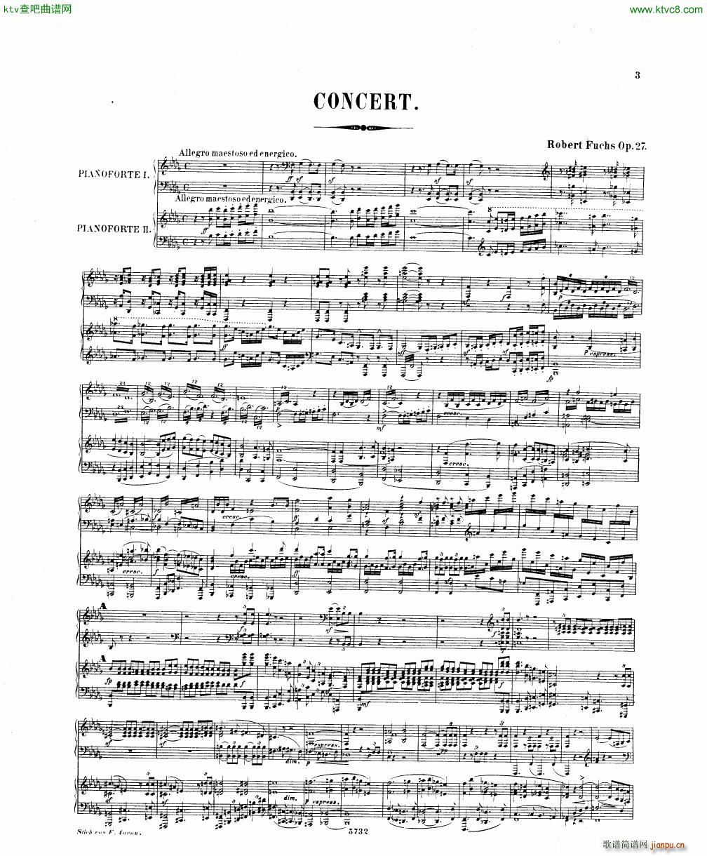 Fuchs Piano concerto Op 27 I(钢琴谱)1