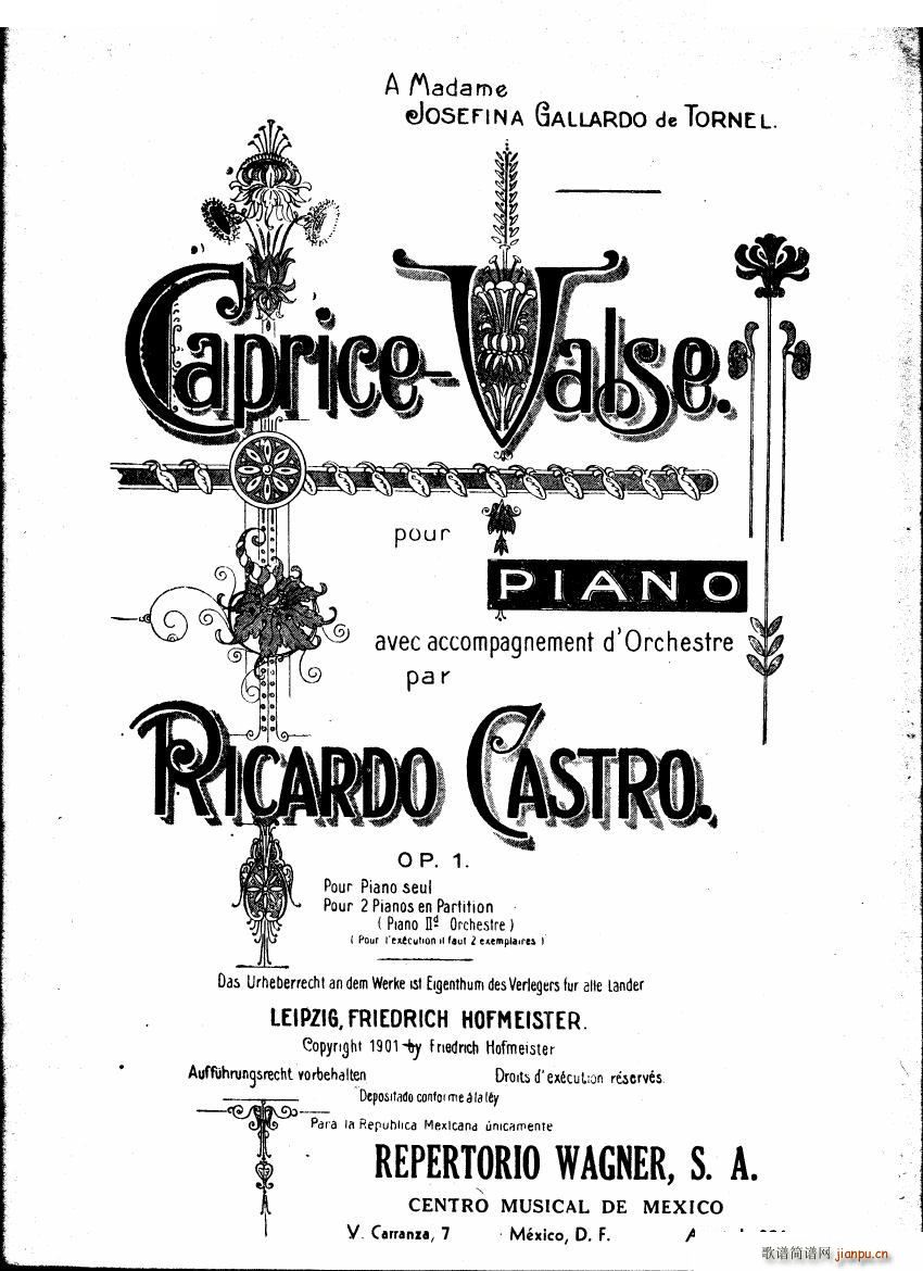 Castro Caprice Valse Op1 Caprice Valse Op1(十字及以上)1