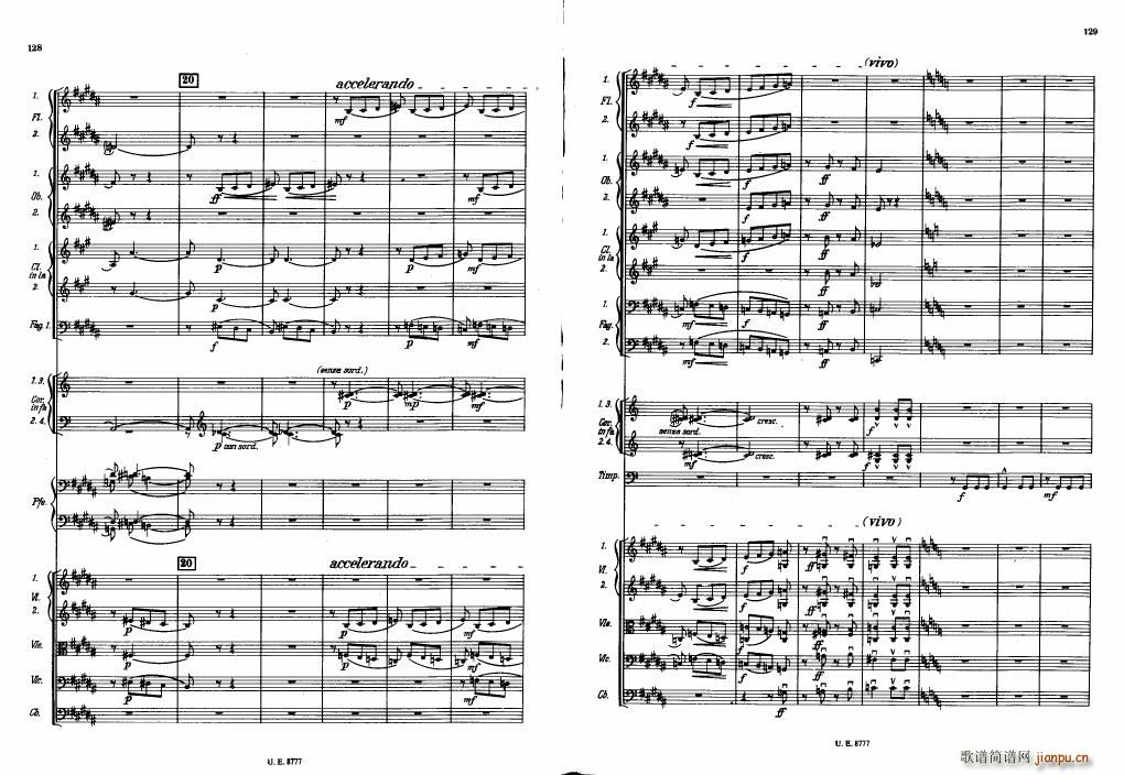 Bartok SZ 83 Piano Concerto No1 Full Score 二(钢琴谱)24