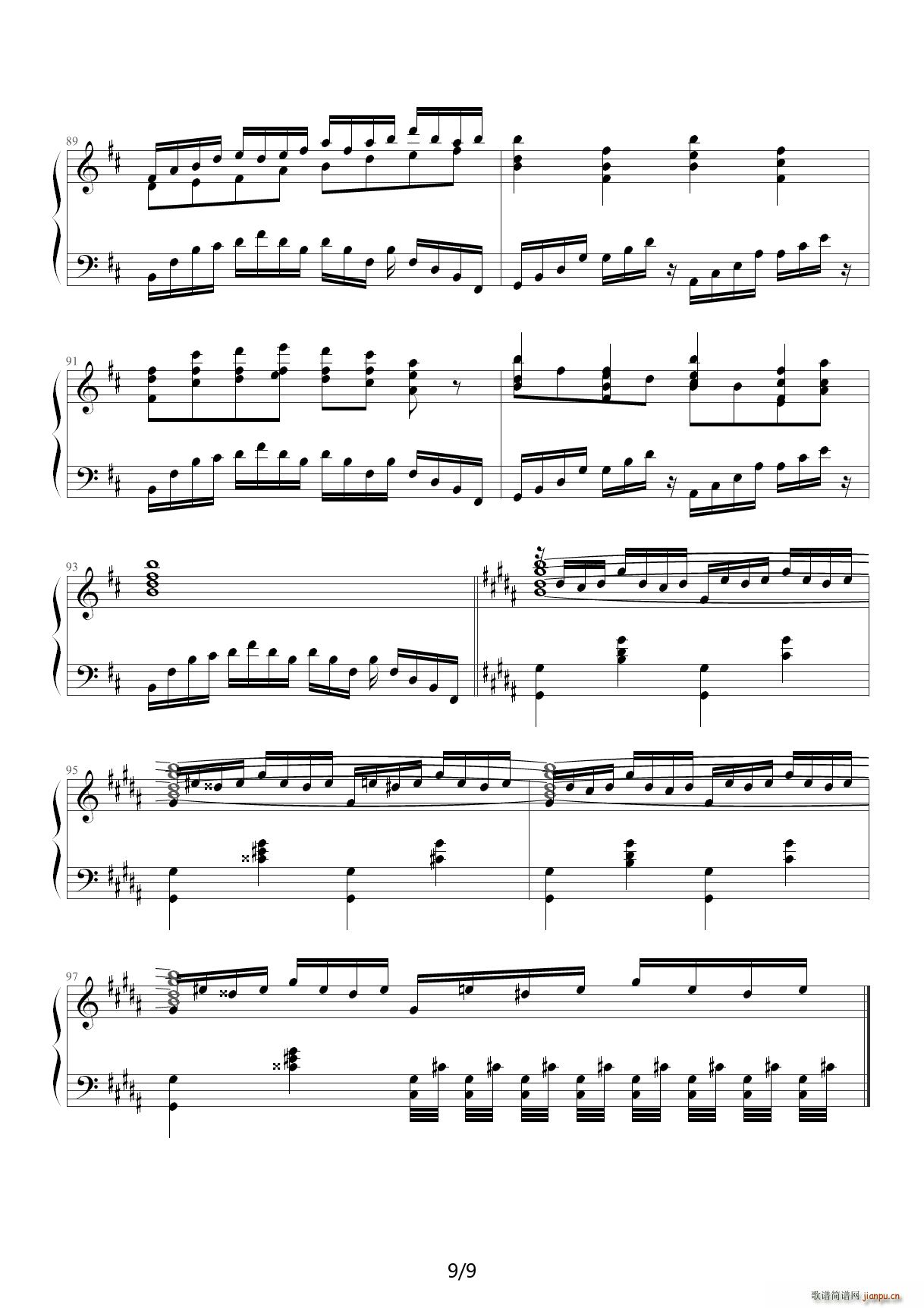 NORMAL 竹取w翔 Lunatic Princess 降A调(钢琴谱)9