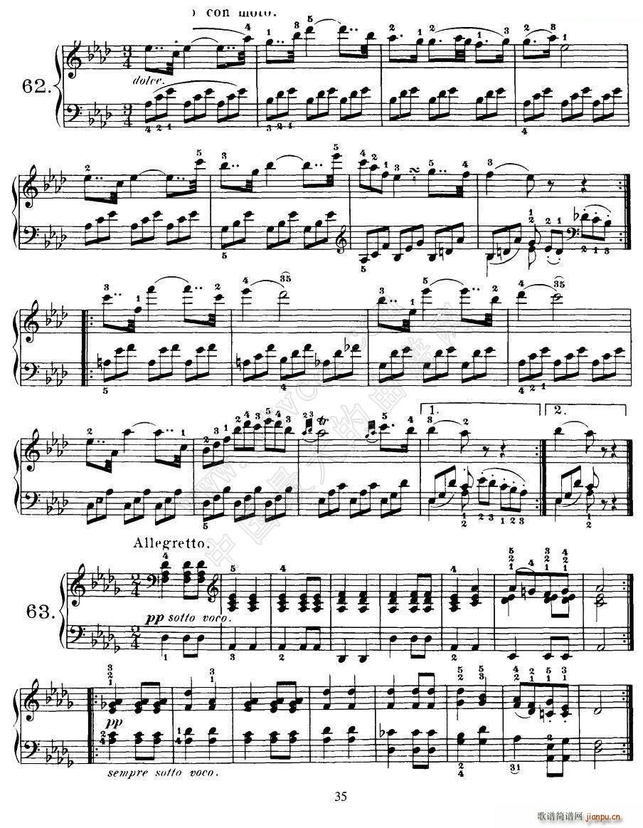 Czerny 100 Progressive Studies Op 139 58 68(钢琴谱)3