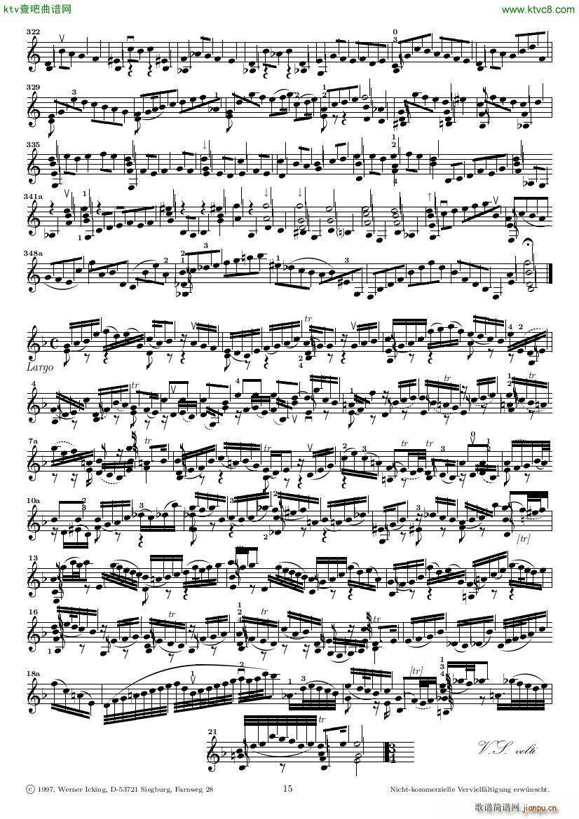 Bach JS BWV 1005 Sonata for Solo Violin in C(钢琴谱)15