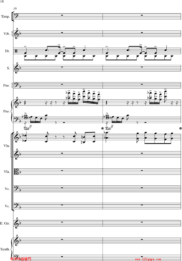 夜的第七章-总谱-manle版-周杰伦(钢琴谱)18