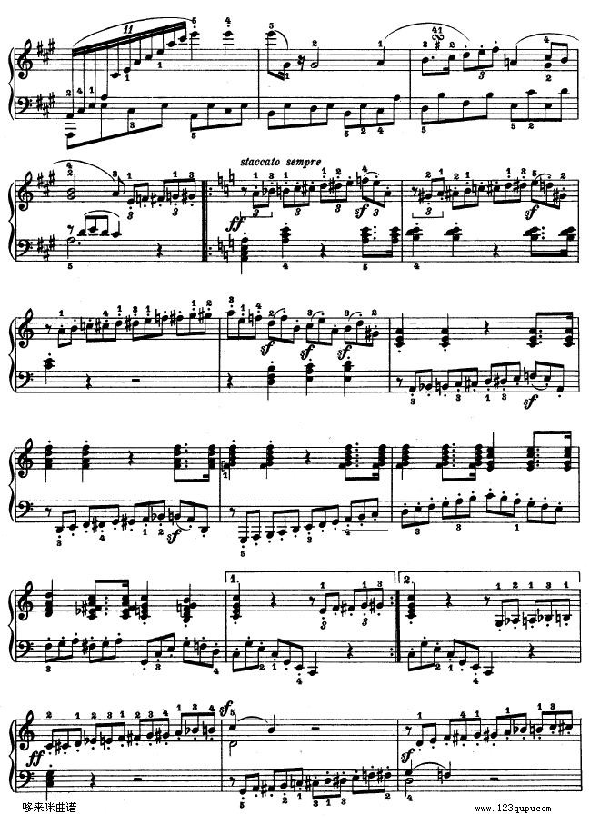 A大调第二钢琴奏鸣曲-贝多芬(钢琴谱)15