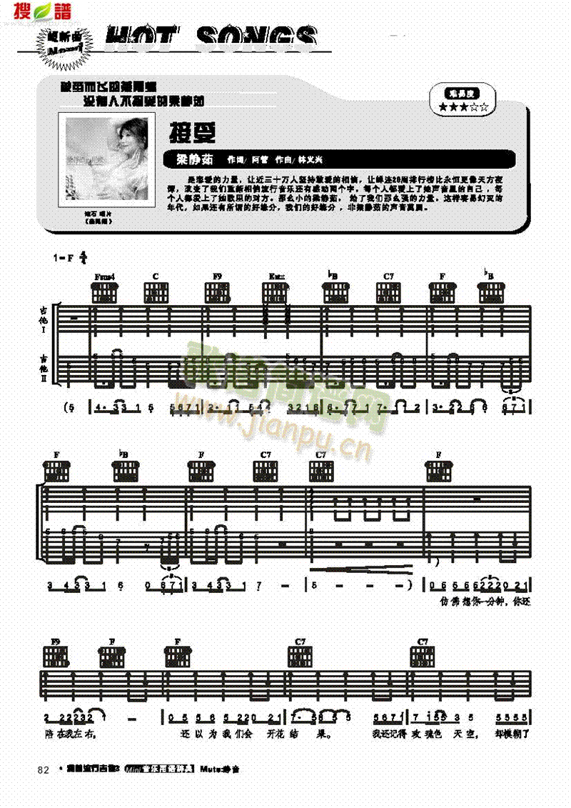 接受-弹唱吉他类流行(其他乐谱)1