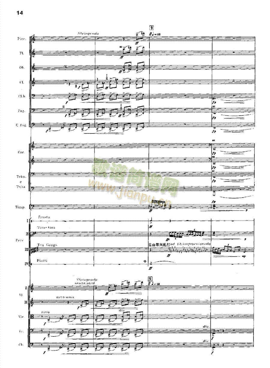 交响诗百年沧桑作品41号乐队类管弦乐总谱(总谱)14