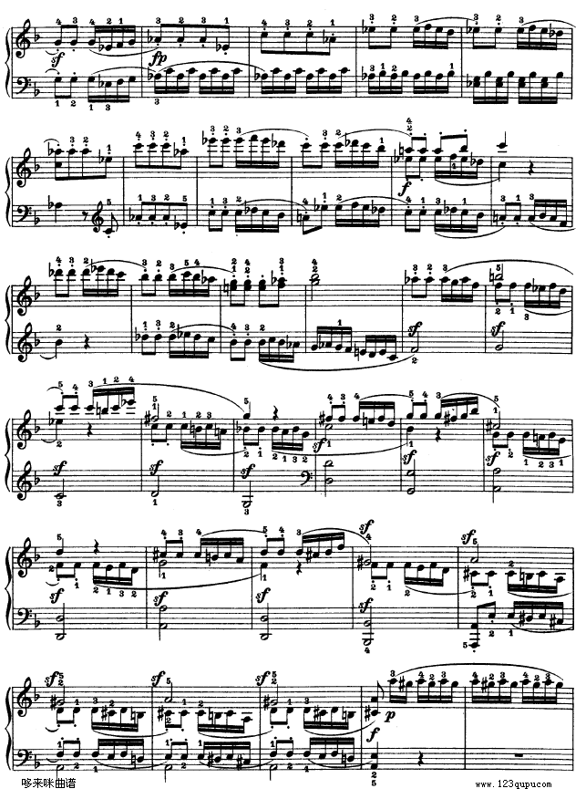 F大调第六钢琴奏鸣曲-Op.10—2-贝多芬(钢琴谱)12