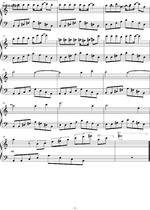 迷迭香-周杰伦(钢琴谱)5