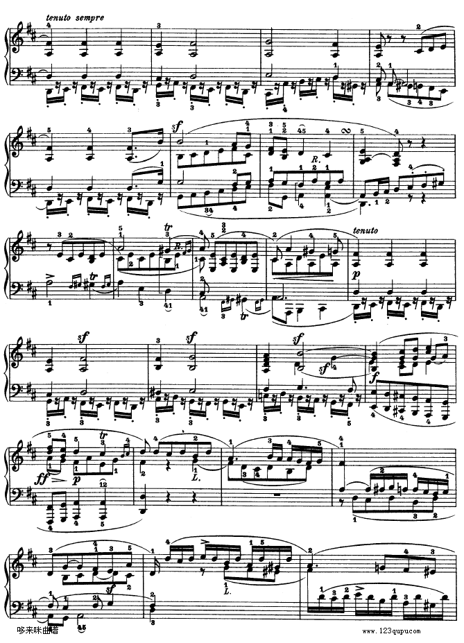 A大调第二钢琴奏鸣曲-贝多芬(钢琴谱)11