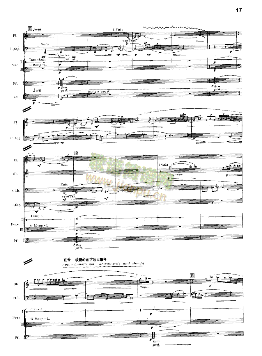 交响诗百年沧桑作品41号乐队类管弦乐总谱(总谱)17