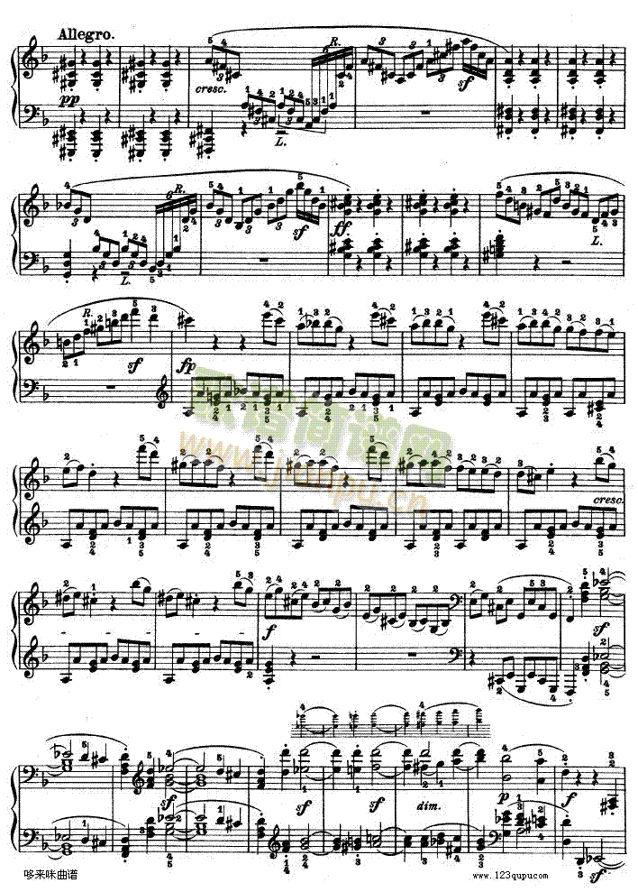 暴风雨-d小调第十七钢琴奏鸣曲-Op.31—2-贝多芬(钢琴谱)6