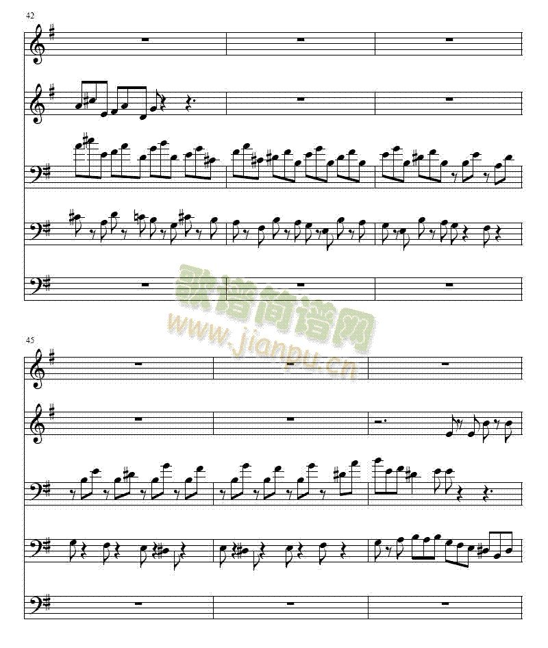 巴赫Ｇ大调铜管五重奏(总谱)8