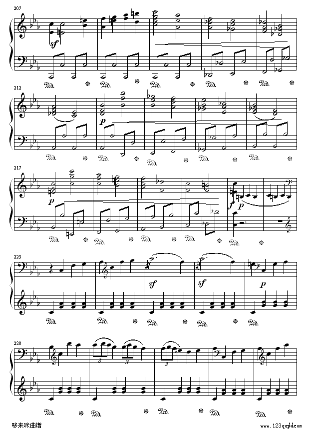 悲怆奏鸣曲第一乐章-贝多芬(钢琴谱)11