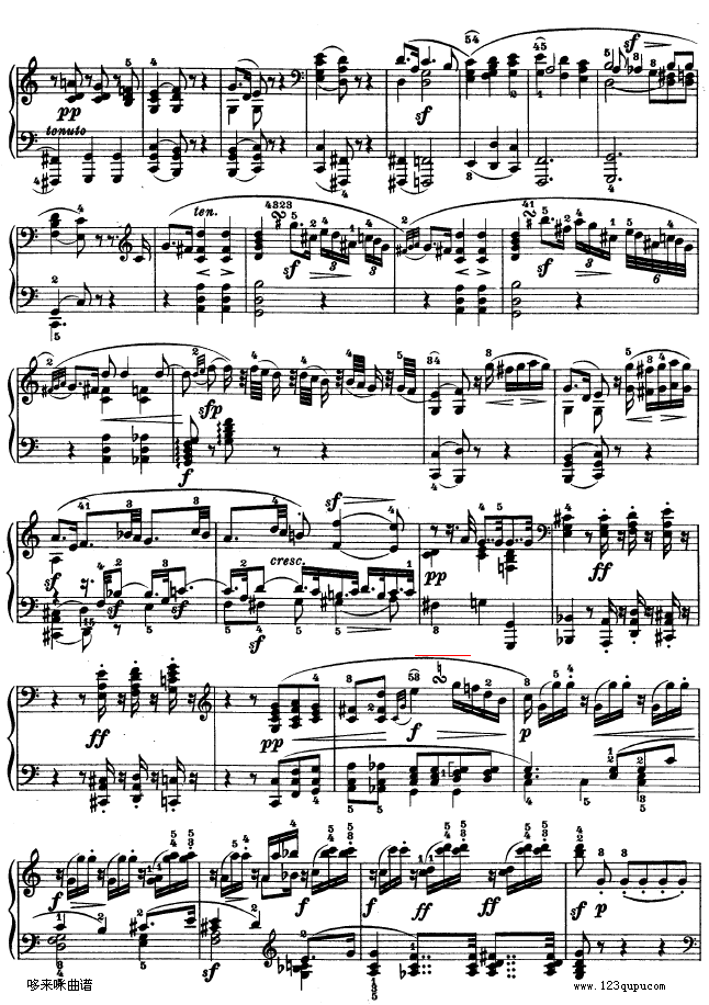 降E大调第四钢琴奏鸣曲-Op.7-贝多芬(钢琴谱)13