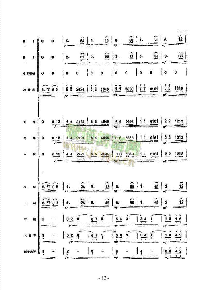 闹元宵乐队类民乐合奏(其他乐谱)12