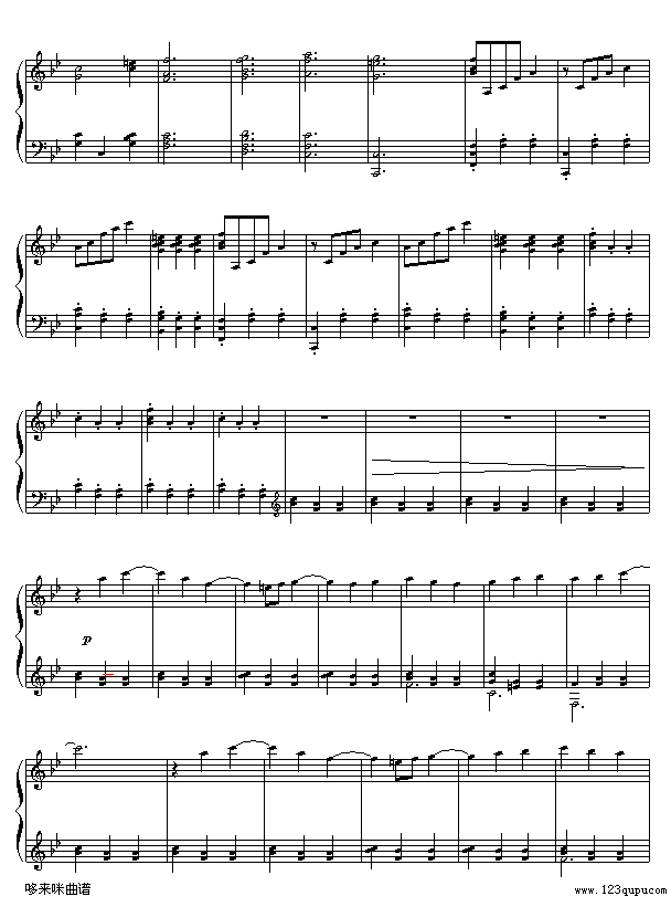 田园钢琴曲-贝多芬(钢琴谱)9
