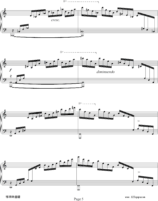 练习曲Op.10No.1-肖邦(钢琴谱)5