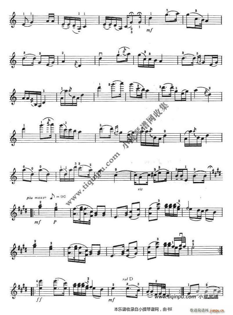 马思聪 思乡曲(七字歌谱)3